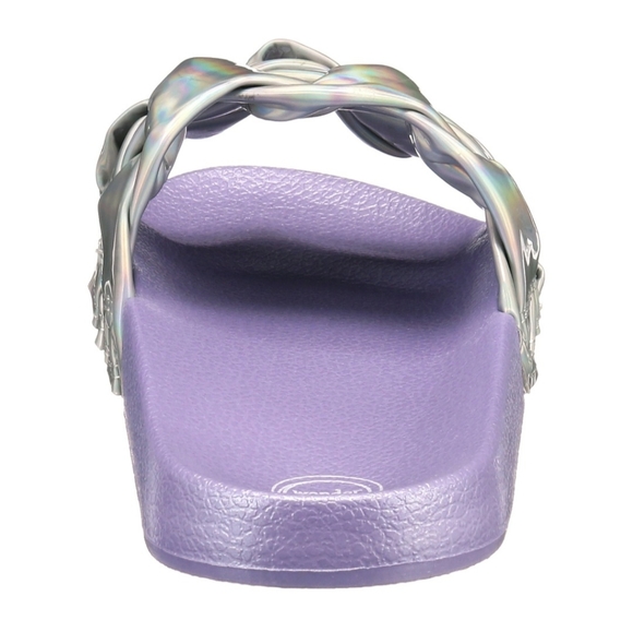 WONDER NATION Girls Iridescent Braid Slide Sandals - Picture 5 of 8